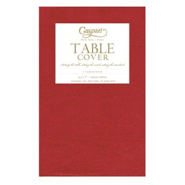 Caspari Moire Printed Paper Table Cover, 54 by 84-Inch, Red