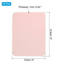 PATIKIL Fabric Iron-on Patches, 8Pcs 5x4 Inch Inside & Outside Strong Glue 100% Cotton Repair Patches Kit for Clothing Pants Mending and Decorating, Light Pink