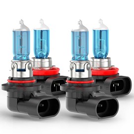 SYJIIP Upgraded Halogen Headlight Bulbs For Nissan Rogue 2008 2009 2011 2012 2013 2014, 9005 H11 High Low Beam Headlamp Lights, 6000K White 12V 55W, 300% Brightness, Plug n Play, 4-Pack