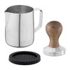 Navaris Coffee Tamper Set - Milk Jug and Stainless Steel