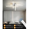 JFHTNFJ 24in Modern LED Ceiling Light, 40W Dimmable with Remote