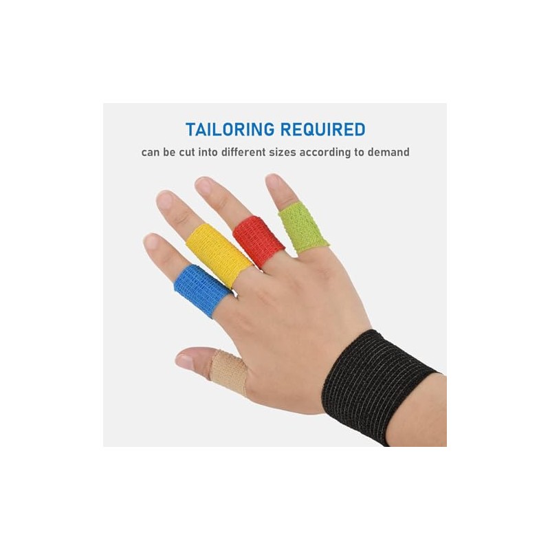 Vendajes Autoadhesivos 6 Rolls, Vendaje Autoadhesivo en 6 Colores,Venda Adhesiva