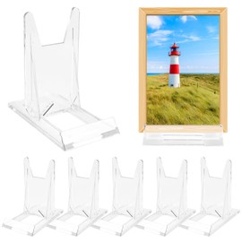 SUPRROW Plate Stand Acrylic Stand Small Plate Holder Stand Transparent Adjustable Decorative Plate Holder Plate Stand Decorative Stand for Photo Displays Frame Art Photo Picture Frame