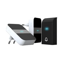 VoltShine Wireless Digital Doorbell Elegant Design White and Silver Ideal for Modern Homes Easy Installation Range up to 100m Includes 1-2 Pack for More Convenience