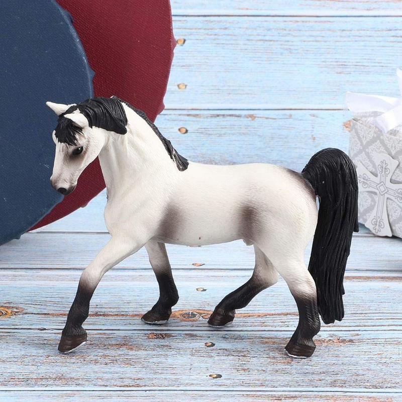 Simulación de Caballo Blanco Modelo Animal Estatua Chico Jugar Regalo