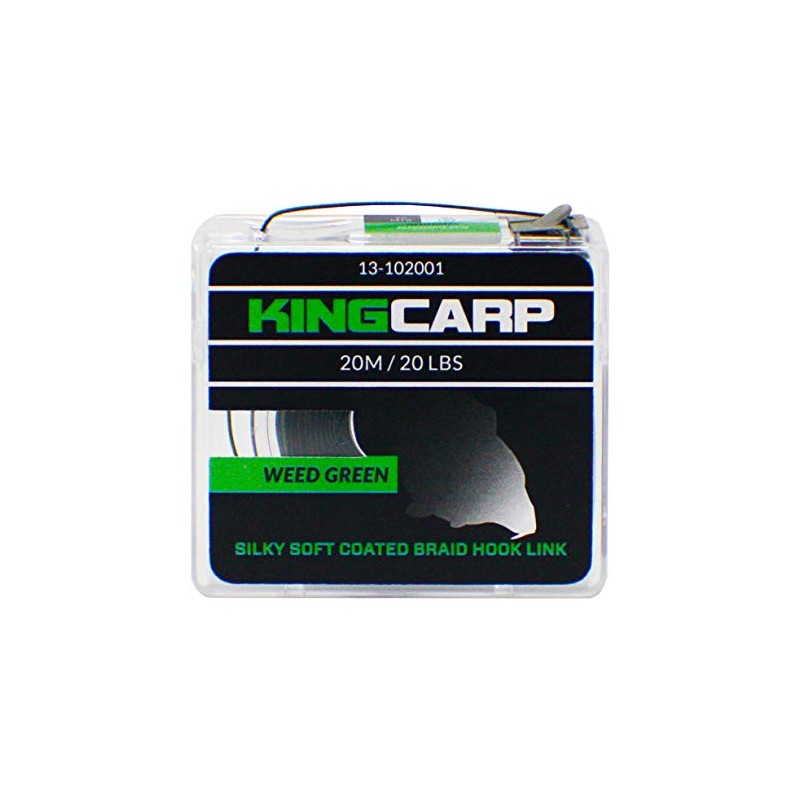 KINGCARP - 20m Spool of Coated HookLink Braid (20lb Breaking