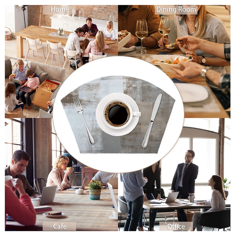 Placemats for Round Tables Set of 5 Modern Abstract Art