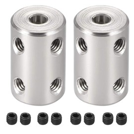 TA-VIGOR Shaft Coupler Connector 4mm to 4mm Bore, 2Pcs Stainless Steel Rigid Coupling D14mm x L22mm, Shaft Coupling Joint Connector for 3D Printer, DIY Robots, CNC Machine, Motor Accessories