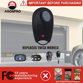 ACT-31B ACP00879 MCT-1 DNT00083 318MHZ Megacode Remote for Linear LD033 LD050 LS050 Garage Door Openers(1Pack) (Black)