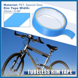 A ABSOPRO Width 25mm Length 10m Tubeless Rim Tape Bike Rim Strip Tape Blue Item Replacement