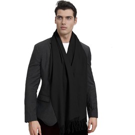 LYRIKER Men's Winter Scarf in Many Colours & Styles, black