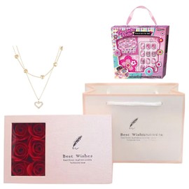 Peel and Stick Nail Sticker & Necklace (with Jewelry Box, Gift Bag) for Kids (2)