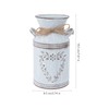 Happyyami Metal Flower Vase Rustic Shabby Chic Milk Can Galvanized