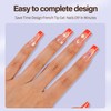 Misssix XBASICTIPS French Tip Press On Nails, 300Pcs Red French