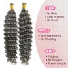 KRN Gray Human Hair Bundles Deep Curly 100g Grey Braiding