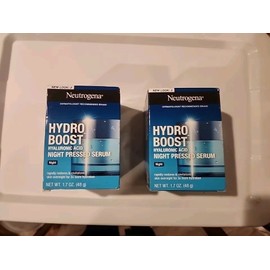 Neutrogena LOT OF 2 Neutrogena Hydro Boost Hyaluronic Acid Night Pressed Serum 1.7oz / 48g