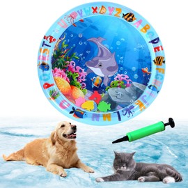 YumSur Sensor Water Playmat, Thickened Water Sensor Play Mat For Cats, Playmat With Fish, Interactive & Portable Play Mat, Soothing Sensation Comfortable Dog Bed Mats (Style05)