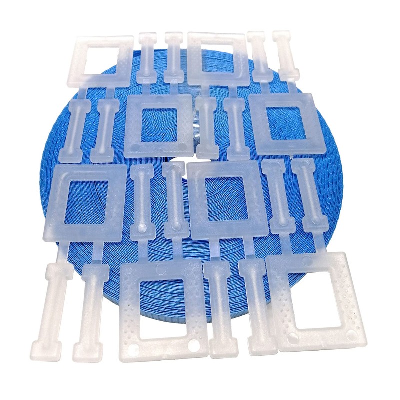 Pallet strapping kit Blue 20m x 12mm with 8 plastic