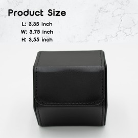 Watch Travel Hexagon Case Portable Organizer - Luxury Watch Hexagon Travel Box Recycled Leather Watch Storage and Display for Men and Women(1Slot-Black)
