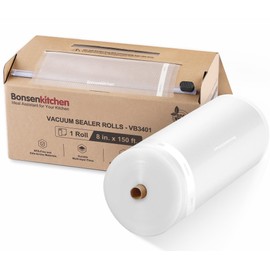 [2025 New] Bonsenkitchen 8” x 150’ Vacuum Sealer Bags Rolls with Cutter for Food Storage, Commercial Grade, BPA Free, Great for Meal Prep and Sous Vide Cooking