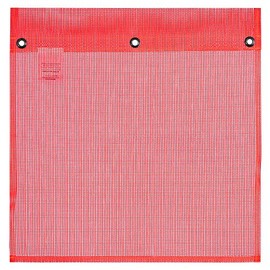 Pioneer Safety Flag with Grommets, PE Mesh Red 18' X 18'