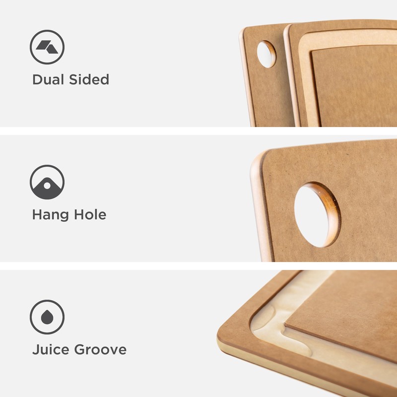 Epicurean Gourmet Series Cutting Board, 17.5-Inch by 13-Inch, Nutmeg/Natural