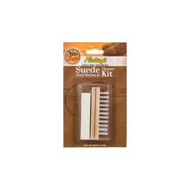 Fiebing's Suede Shoe Cleaner Kit (2 Pack) - Includes Nylon Bristle Brush & Dry Cleaning Bar for Suede & Nubuck - Color Safe Stain Eraser Restore Nap Finishes on Suede Shoes, Boots, Jackets, Couch