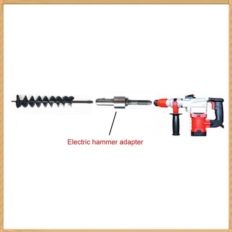 Maxmoral Hardened Steel Round Shank Grounding Auger Adapter 3/4inch to