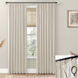 SHINELAND Boho Blackout Curtains for Bedroom,Winter Curtains to Keep Out Cold Weather Thermal Insulated Curtains Country Cottage Core Neutral Curtains Living Room Drapes 84 Inch Length 2 Panels Set