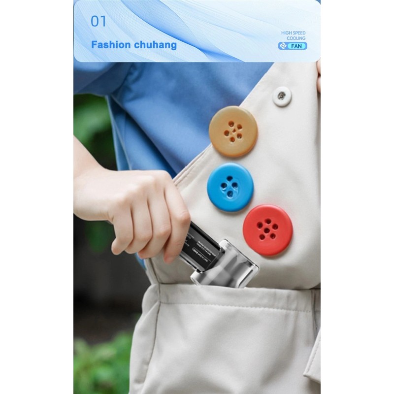 FAN-X05 Handheld Portable Fan With Ice Cooler Speed (1-100) 3000mAh