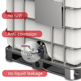 MAJOYLIFE IBC Outlet Tap, IBC Tap with 1/2 Inch Adapter, IBC Container Accessories for 1000 L Tanks, IBC Tank Accessory Set with Brass Drain Valve