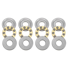 HARFINGTON 4pcs F4-10M Miniature Thrust Ball Bearings 4mm Bore 10mm OD 4mm Thick Chrome Steel with Washers for Conveyor Systems Machine Tools