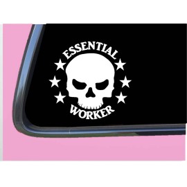 EZSTIK Essential Worker Sticker Skull TP 1237 6 inch Decal sign