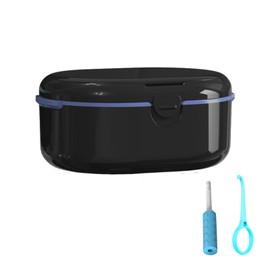 Denture Bath Box Cup Large Space Easy to Clean PP Denture Bath Soak Container for Elderly People