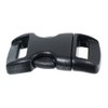 3/8 Inch Black Plastic Buckles - Curved Contoured Quick Side