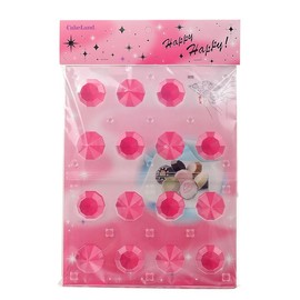 タイガークラウン チョコレート型 クリア 185×240×15mm モールドキラリダイヤ PET ダイヤモンド型 立体 1192