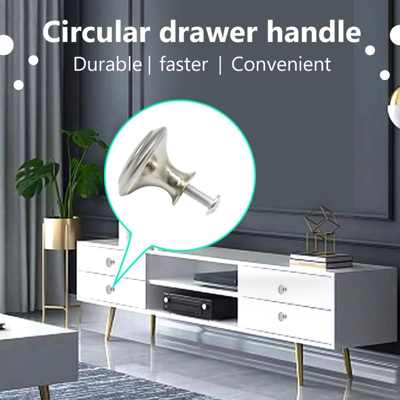 Ruidee Pack of 12 Cabinet Knobs, Round Pull Handles, Knob
