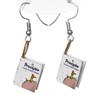 El Principito - Aretes de Libro con Texto e Ilustraciones