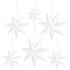 ELECLAND 6 Pcs Wedding Hanging Star Decoration White 7 Pointed