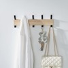 KooNiosio Solid Wood Wall Hanging Coat Rack, Entrance Hanger, Metal