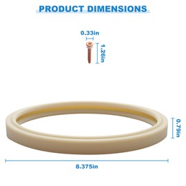79101600Z Light Lens Gasket for Pentair - 8 3/8"[2 Pack] Pool Light Gasket Fits for IntelliBrite Lights,AmeriLite Lights,SAM AmerLite Lights in Pools & Spas -with 4 Screws with Washers (79104800)