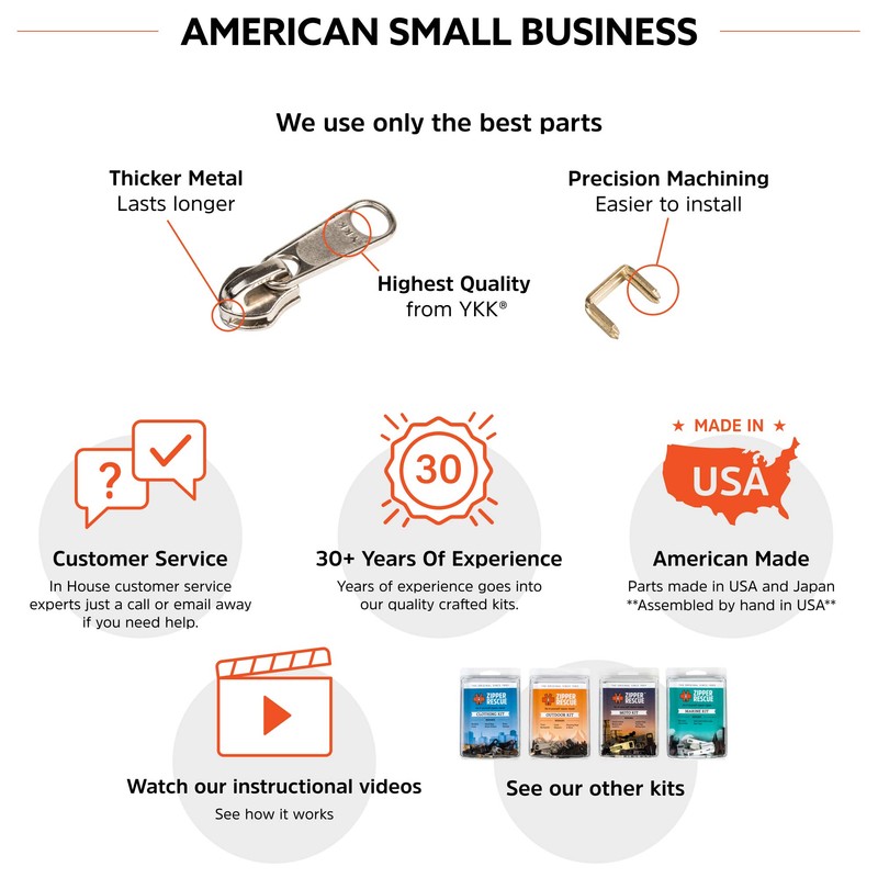 Zipper Rescue, Zipper Repair Kit, Marine