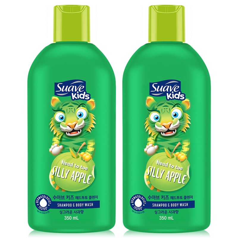 Suave Kids Head to Toe All-in-One Cleanser 350ml 2pcs Paraben-free,