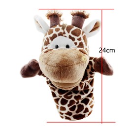 ZXUY Hand Puppet Friends Animal Hand Puppets with Movable Open Mouth&Arm (Giraffe)
