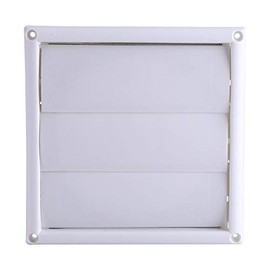 Plastic Air Vent, Plastic Wall Vent Cover 3 Flaps Wall Duct Ventilation Grill Air Vent White(20 * 20CM)