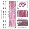 3.2x8.3ft Glitter Pink Tinsel Curtain Hanging Decorations Set, Door Tinsel