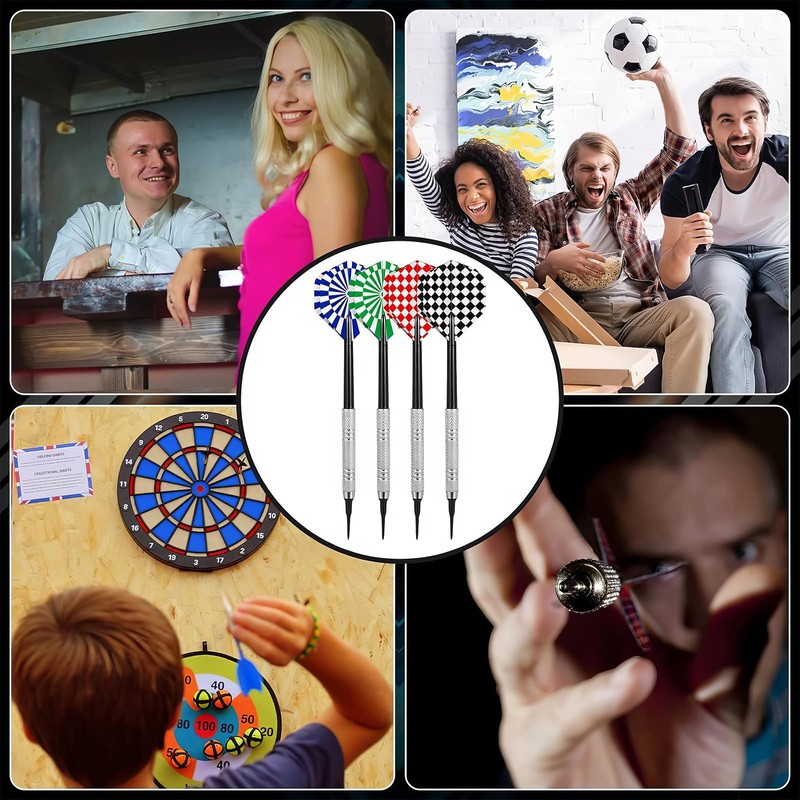 JCUGSBS 8 Piece Darts, Darts Set with Metal Tip, Children's