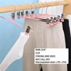 Ckhoid 30Pcs Pants Hangers with Clips, Adjustable Skirt Hangers, Non-Slip