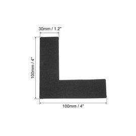 PATIKIL 5s Location Marker Corner, 10 x 10 x 3 cm, L Shape Floor Marker for Office Tabletop, Desk, Storage Floor, Black, Pack of 10