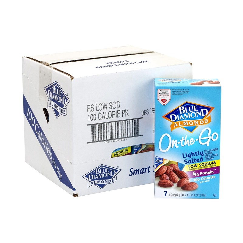 Blue Diamond Almonds, Low Sodium Lightly Salted, 100 Calorie On-The-Go